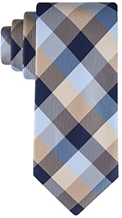 Tommy Hilfiger mens Buffalo Tartan neckties, Khaki, Regular US