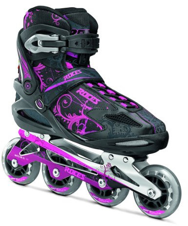 Roces Inline Skates FLOS Frau ABEC 5 Farbe Black - ROSA GRÃ?BE EU 36 36 schwarz - schwarz/rosa
