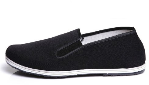 UNOW Chinese Traditional Cloth Kung Fu Shoes,Classic Soles,Black,46 | (US:Men 11 | Women 12.5)