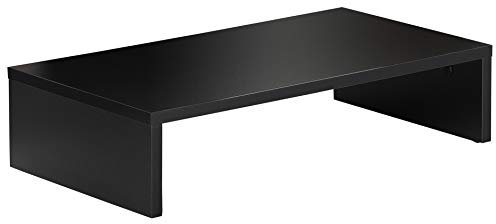 FITUEYES Wood Monitor Stand PC Laptop Computer Screen Riser, Save Space Desk Organizer Stand 42.5x23.5x10cm, Max Load 20 kg,Black