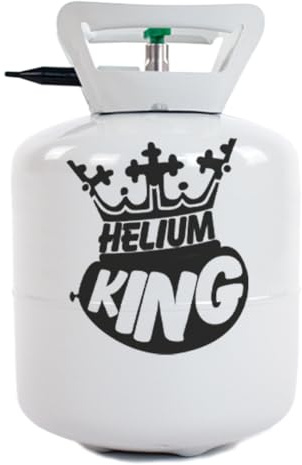 Helium King Disposable Helium Gas Canister - Fills 50 x 9 Inch Latex Balloons or 18 Foil Balloons - Helium Balloon Gas UK Filled Helium Cylinder for Parties