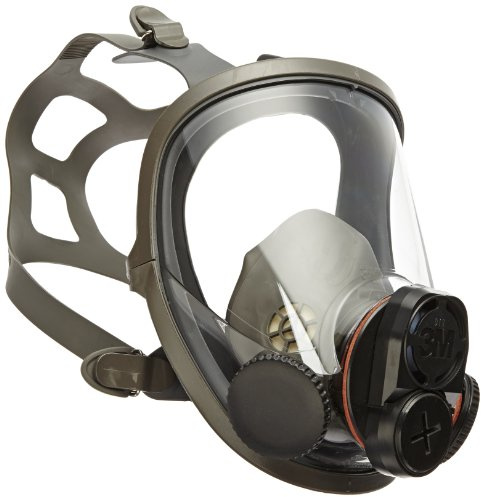 3M Full Facepiece Reusable Respirator 6900DIN, NIOSH, Respiratory Protection, Large Lens, ANSI, Lightweight, Silicone Faceseal, Cool Flow Valve, Easy Clean, Bayonet Connections, Cleaning, Sanding, L