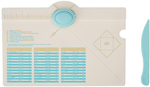 We R Memory Keepers RAYHER HOBBY 57984000 Envelope Punch Board, We R Memory Keepers, Stanz- und Falzbrett für Umschläge aus Papier, Kuverts, in vielen verschiedenen Größen, Beige