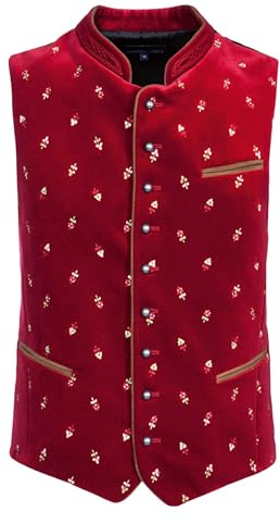 Stockerpoint Herren Trachtenweste Calzado | Größen 44-64 | Traditionelle & hochwertige Weste mit verstellbarem Riegel I Perfekt für Trachten & Festlichkeiten