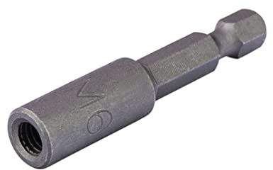 Projahn Eindrehwerkzeug für Stockschrauben M6 (6,3 / 1/4 mit Innengewinde, Bit aus Chrom-Vanadium Stahl, Abtrieb Außen-6kant) 3784-M6