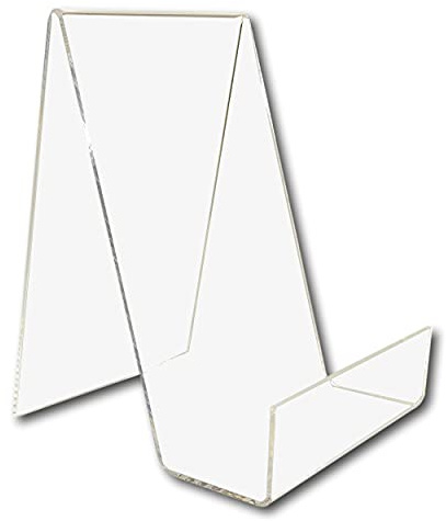 EPOSGEAR 10 Pack Medium Clear Perspex Acrylic Plastic Book Retail Display Stand Holder - Perfect for Books, Plates, Mobile Phones, Tablets etc in Shops or at Home!