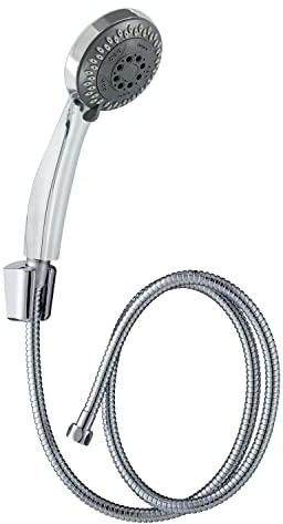 Wirquin 60724874 Pommeau de Douche avec Flexible Balia Chromé 5 Jets | Flexible inox 1,50 m, anti-calcaire
