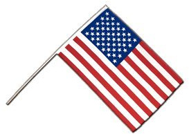 Flaggenfritze® Große Stockflagge Schwenkflagge USA 60 x 90 cm