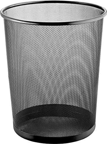 Helit the circle network H2518595 Corbeille à papier 15 l (Ø x H) 265 mm x 280 mm métal noir 1 pc(s)