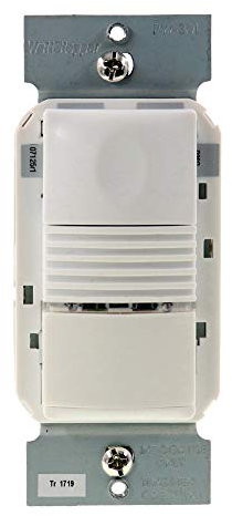 Wattstopper PW-301-W Motion Sensor Passive Infrared Wall Switch Multi-Way Control Occupancy Sensor with Neutral Sense Technology, White