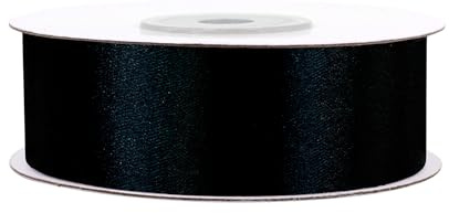 Satinband 25 mm x 25 m, färger att välja mellan 3/6/12/18/25/38/50/75/100 mm, färgbeständigt, slitstarkt och tvättbart, bröllopstejp, presentband för förpackning, dekoration och hantverk
