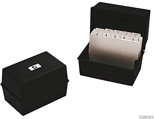 Q Connect 8 x 5 tum kortindex box – svart