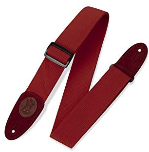 Levy's Leathers Signature Cotton Series Gitarrengurt aus Baumwolle | Breite 5 cm | Rot | (MSSC8-RED)