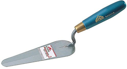 Stubai 431014 - Paleta lengua de gato, mango azul metálico, 140 mm