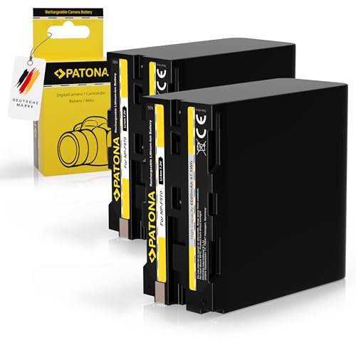 PATONA 2X NP-F970 Batterie 6600mAh Compatible avec caméscope Sony, indicateurs LED, éclairage, Lampe vidéo, moniteurs, caméra, Battery NP-F550 NP-750 NP-F950 NPF970 NP F970