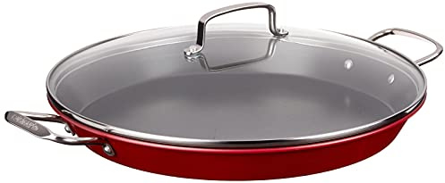 Cuisinart ASP-38CR 15-Inch Paella Pan With Lid, Red