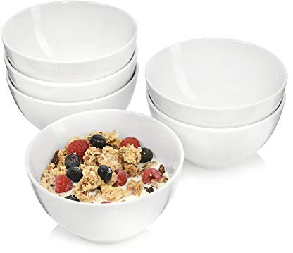 Sänger | Müslischalen Sunfort in Weiß, 6-teiliges Müslischalen Set aus Porzellan, Müsli, Teller Tief 550 ml | PREMIUM COLLECTION