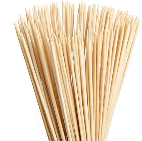 FLYPARTY Bamboo Marshmallow Roasting Sticks with 30 Inch 5mm Thick Extra Long Heavy Duty Wooden Skewers,Roaster Barbecue S'Mores Skewers Hot Dog Forks for Camping,Party,Kebab Sausage(120 Pcs)