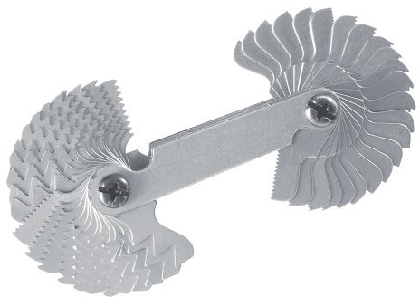 Silverline 245110 Kombi-Gewindelehren, Whitworth-Regelgewinde und metrisch 0,25 – 6 mm / 4 – 62 BSW