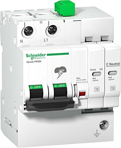 Schneider Electric A9L16292 Limitador Sobretensión iQuick Prd40R 1P+N, 350V con Transferencia Remota
