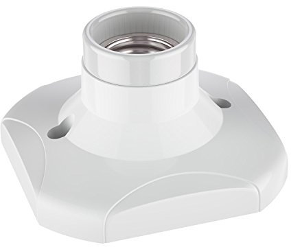 ledscom.de Plafoniera/porta lampada ELEKTRA, porcellana, bianco, 1x E27 max. 60W