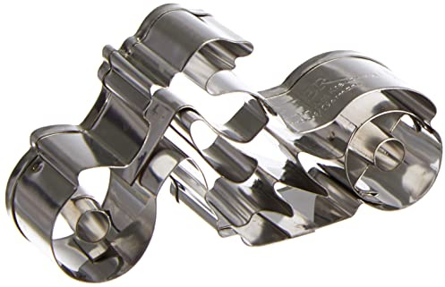 Städter 199880 Ausstechform, Motorrad Edelstahl, 7 cm, Silber
