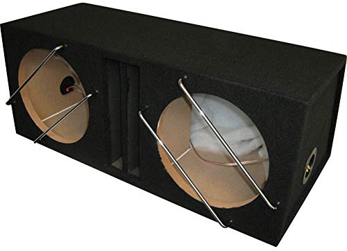 Necom MDF Caisson Vide Double pour Subwoofer 12-inch/30cm 2x42 Litre