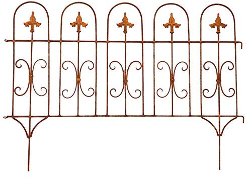 Beet Clôture Jardin Clôture Windsor Tuteur Métal Fer Rouille décoratif 58 cm de haut x 81 cm