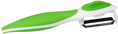 Fackelmann Pelador Giratorio 2 En 1, polipropileno, elastómero, ABS, acero inox, color verde y blanco, 1 ud.