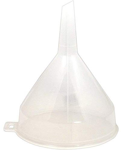 Whitefurze Plastic Funnel (WT888/1), 1-Pack, White/Clear, 14cm (5.5)