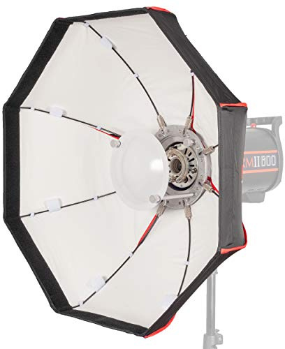 60cm Bowens S-Type 2-in-1 White Collapsible Beauty Dish & Softbox Portable Parabolic Reflector Soft Box With Grid & Diffusers Photography Studio Flash Light Modifier Beauty Headshot Photoshoot (White)