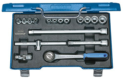 GEDORE Steckschlüssel-Satz 3/8 Zoll, 17-teilig UD-Profil 6-19 mm, 1 Stück, D 30 GMU-3