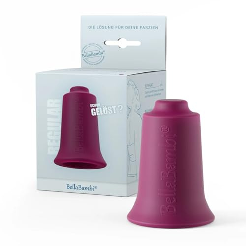 Copa de ventosa original BellaBambi | Ventosas de silicona compatible con la piel | Ideal para belleza, peeling, deporte y masaje contra tensiones, entre otros | REGULAR - Mora