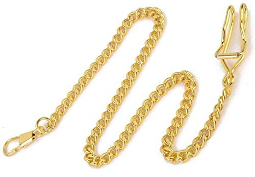 N&B Chaînette Métal Chaîne Bélière De Rechange pour Montre Gousset (doré)