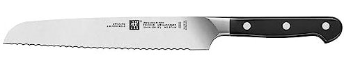 ZWILLING Pro Brotmesser, Klingenlänge: 20 cm, Rostfreier Spezialstahl, Kunststoffgriff, Schwarz