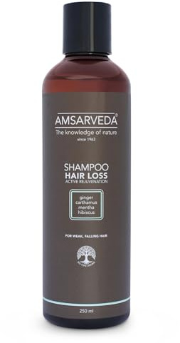 Amsarveda Hair Loss Active Rejuvenation Shampoo – 100% natürlich, ayurvedisch, intensive Reinigung, pflegend, ohne Parabene und Sulfate, 250 ml