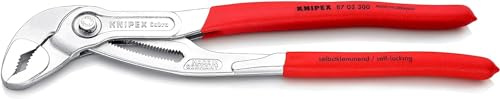 KNIPEX Cobra Hightech-Wasserpumpenzange auf SB-Karte, 87 03 300 SB | Mit rutschhemmendem Kunststoff überzogen 300 mm