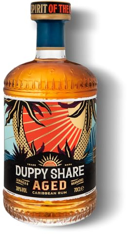 The Duppy Share Aged Rum - Caribbean Rum 70cl (ABV 40%) | Perfectly Balanced, Award-Winning Fusion of Aged Caribbean Rums | An Exquisite Blend for your Favourite Rum Cocktail