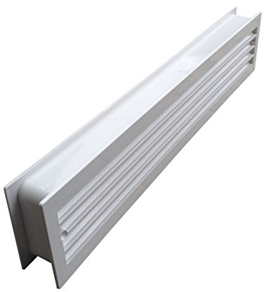 Türlüfter Kunststoff Lüftungsgitter Tür Superweiss 434 x 76mm