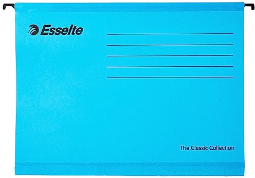 Esselte Pendaflex Hängemappen A4 V-förmig 4-fach-Registertrennbuch mit Reitern 10 Stück blau A4 with Flat Bar blau