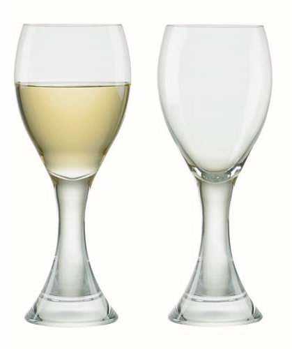 Anton Studio Designs Manhattan Handmade Wine Glasses Perfect for Red Wine, White Wine, Water, or Beverages - 300 ml - Clear - Set of 2 Elegant Wine Glasses