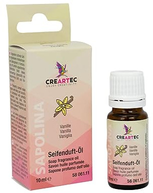 Artidee CREARTEC Natürliches Seifenduftöl - Duftnote: Vanille - Seifenaroma zur Herstellung von individuell duftenden Seifen, Badekugeln, uvm. - Vegan - 10 ml - Made in Germany