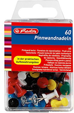 Herlitz 8770406 Pinnwandnadel 23 mm, 60er Box