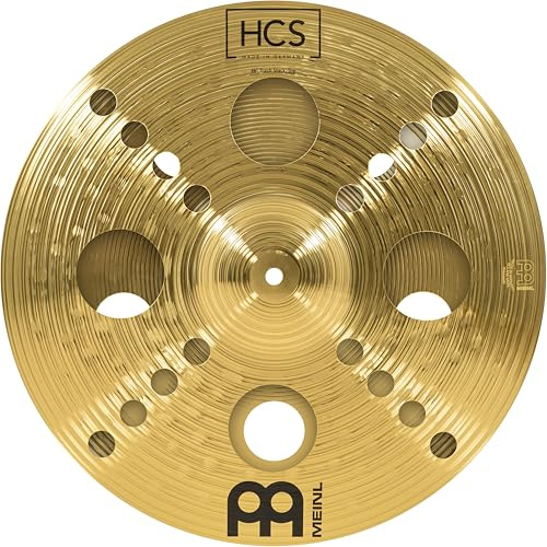 Meinl Cymbals HCS Plato Trash Stack de 16 pulgadas (40,64cm) con Agujeros – Platillos de Batería – Latón, Acabado Tradicional (HCS16TRS)