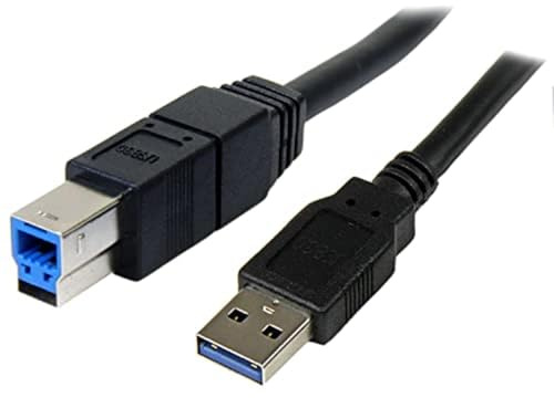 StarTech.com Câble USB 3.0 SuperSpeed 3 m - Cordon USB 3.0 A vers B Mâle / Mâle - 3 mètres Noir (USB3SAB3MBK)