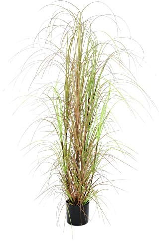 artplants.de Deko Schilfgras, grün-braun, 150cm - Deko Gras - Grasbusch künstlich