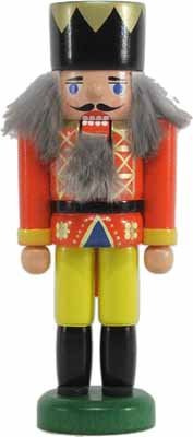 Rudolphs Schatzkiste Nussknacker König rot BxHxT 5x14x4cm NEU Weihnachten Seiffen Nutcracker Nüsse Erzgebirge Winter Dekoration Holzkunst Holz Weihnachtsmann Christmas Walnuss