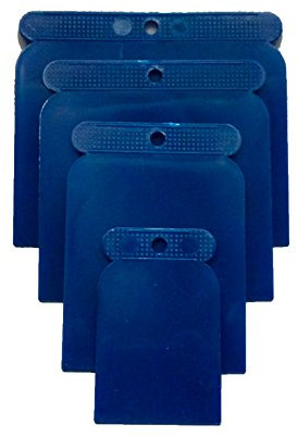 4er-Set Flächenspachtel Japanspachtel Kunststoffspachtel Spachtelsatz - 50/75 / 100/120 mm