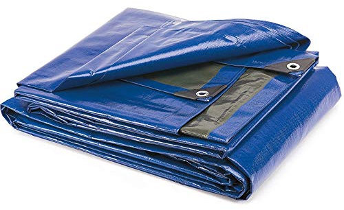 3S SuperSamaStore wasserdichte Abdeckplane mit Ösen, Strapazierfähige Plane zur Abdeckung im Außenbereich, für Motorrad, Garten, Pavillon, Holz, Markise, 80 Gramm/Quadratmeter, 2 x 3 Meter, Blau