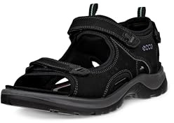 ECCO Women's Yucatan Sandal, black, 38 Medium EU (7-7.5 US)